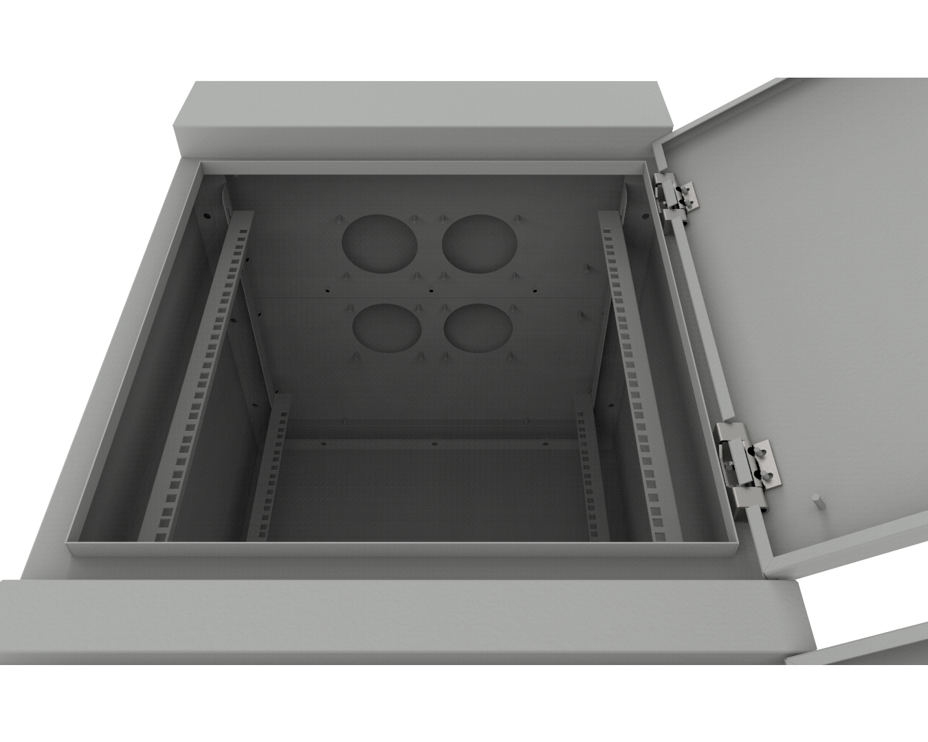 Outdoor cabinets - free-standing: SZWM-610/1830/610-P-19"-30U-S-R7035